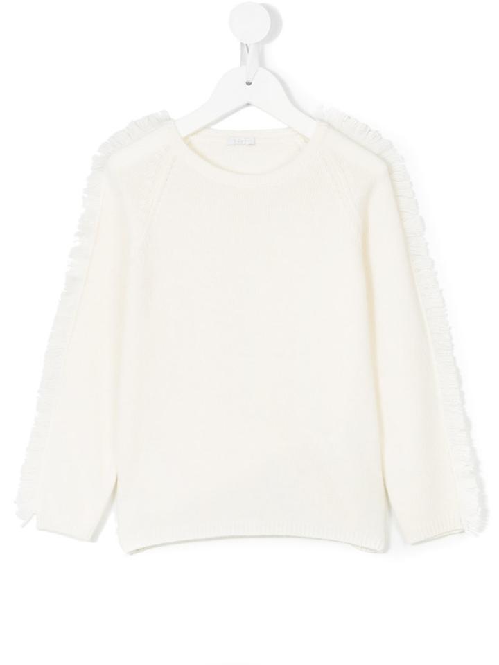 Il Gufo - Fringed Jumper - Kids - Wool - 5 Yrs, White