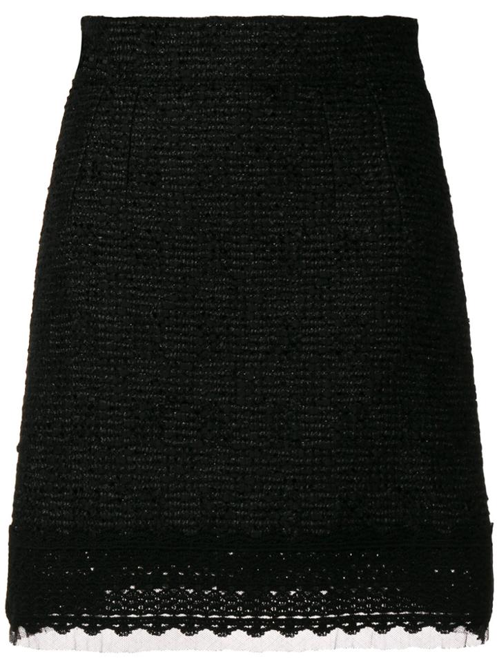 Dolce & Gabbana Tweed Mini Skirt - Black