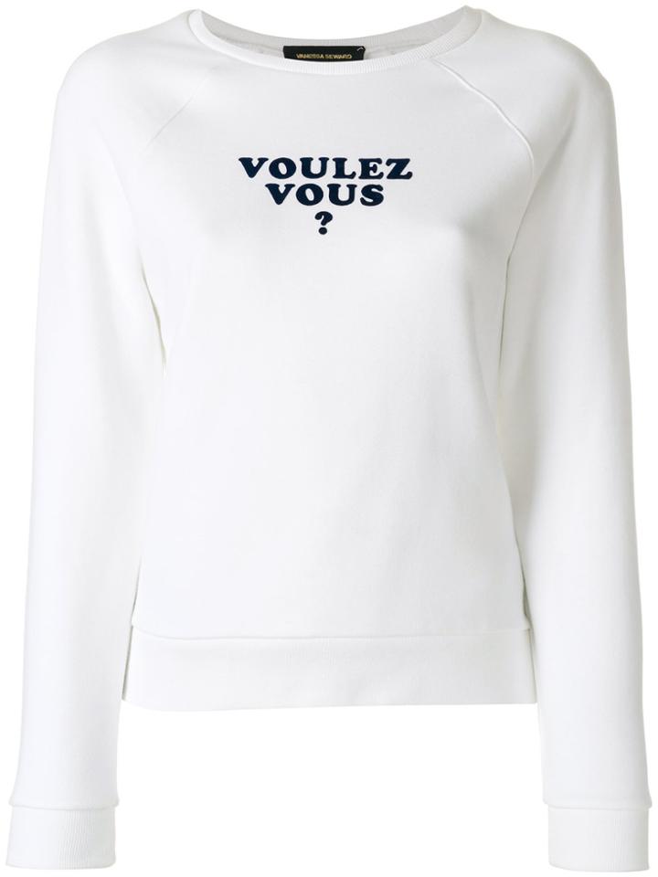 Vanessa Seward Slogan Print Sweatshirt - White