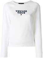 Vanessa Seward Slogan Print Sweatshirt - White