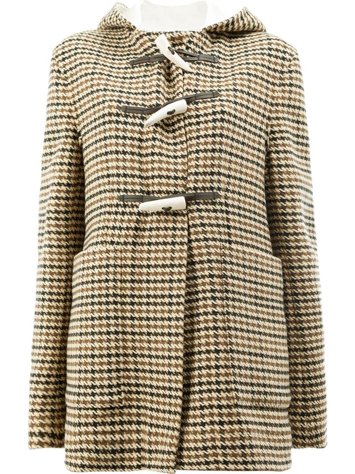 Wales Bonner Houndstooth Duffle Coat - Multicolour