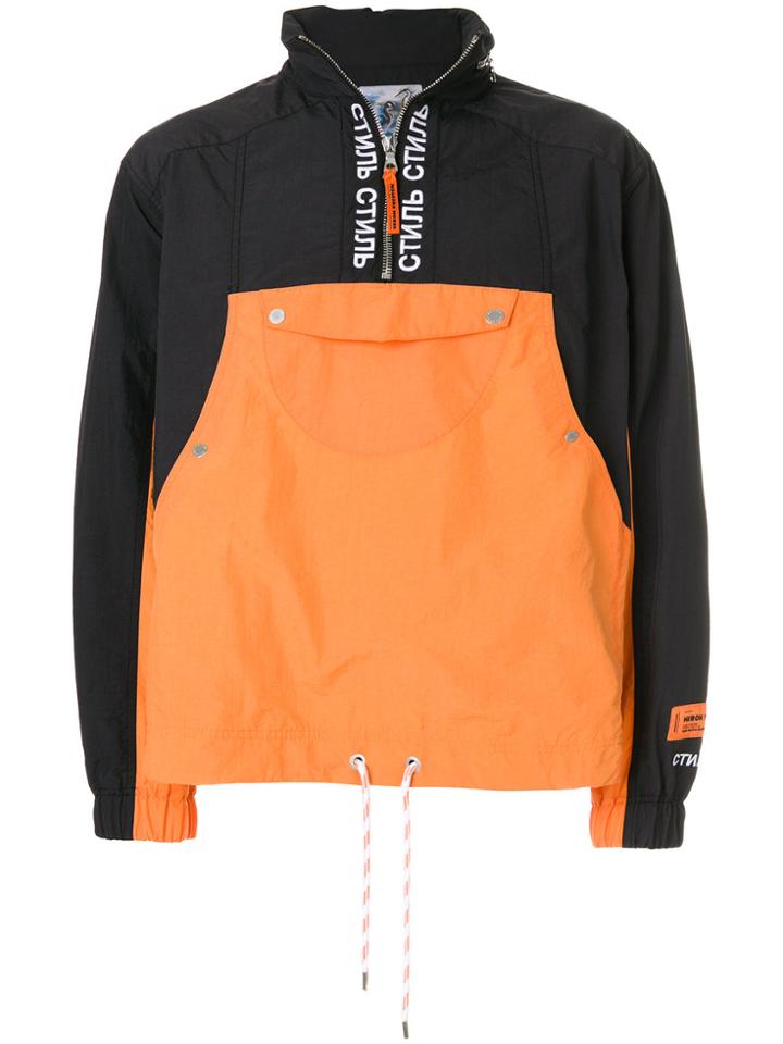 Heron Preston Henley Windbreaker - Yellow & Orange