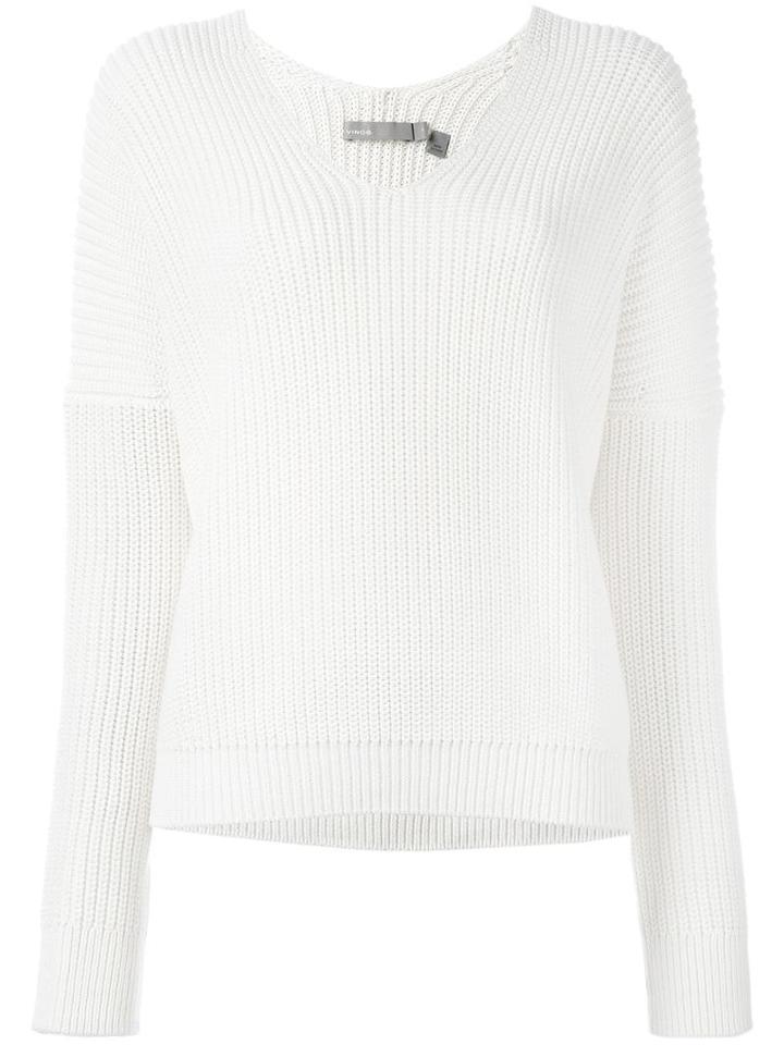 Vince V-neck Jumper, Women's, Size: Xs, Nude/neutrals, Cotton