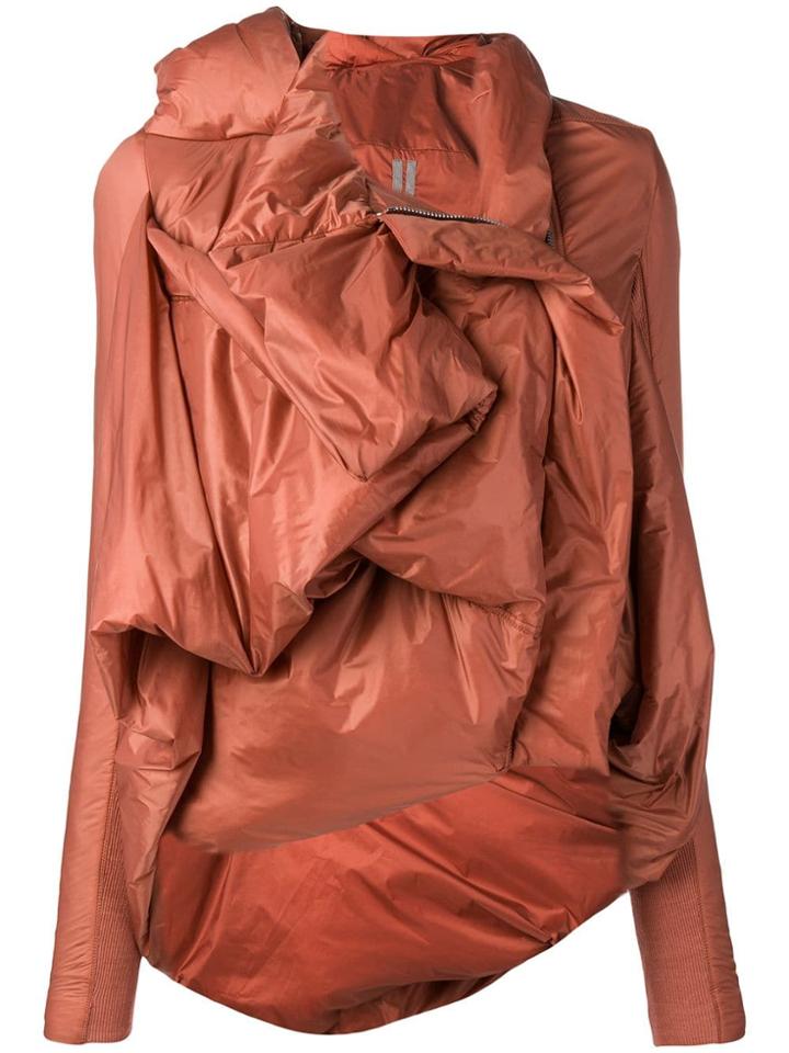 Rick Owens Guimard Draped Shell Jacket - Orange