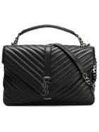 Saint Laurent Large 'collège Monogram' Satchel, Women's, Black