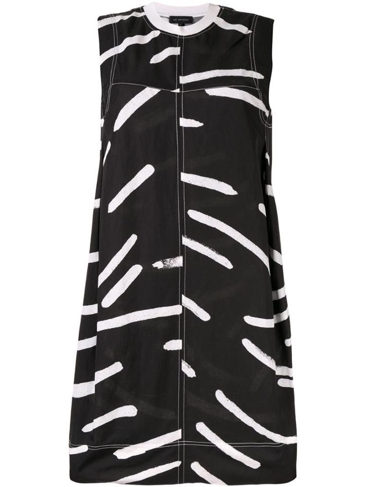 Lee Mathews Palmas Printed Dress - Black