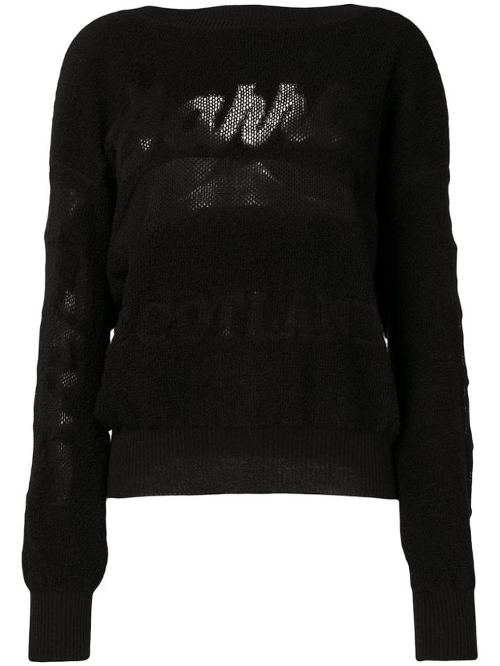 Barrie Logo Embroidered Sweater - Black