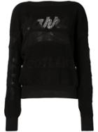 Barrie Logo Embroidered Sweater - Black