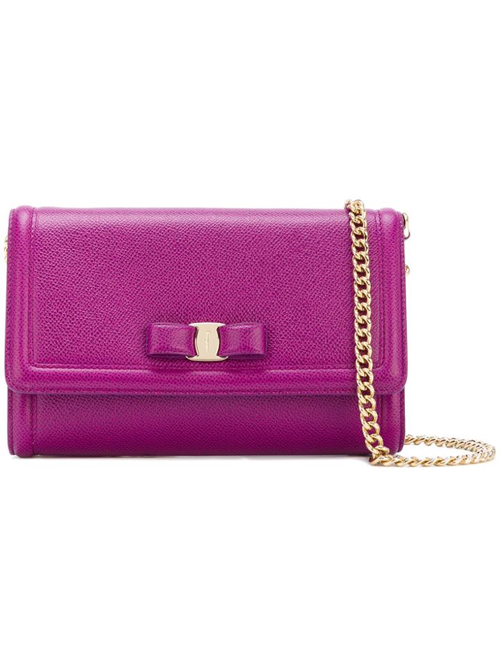 Salvatore Ferragamo Vara Cross-body Bag - Pink & Purple