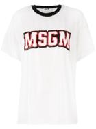 Msgm Embellished Sequin T-shirt - White