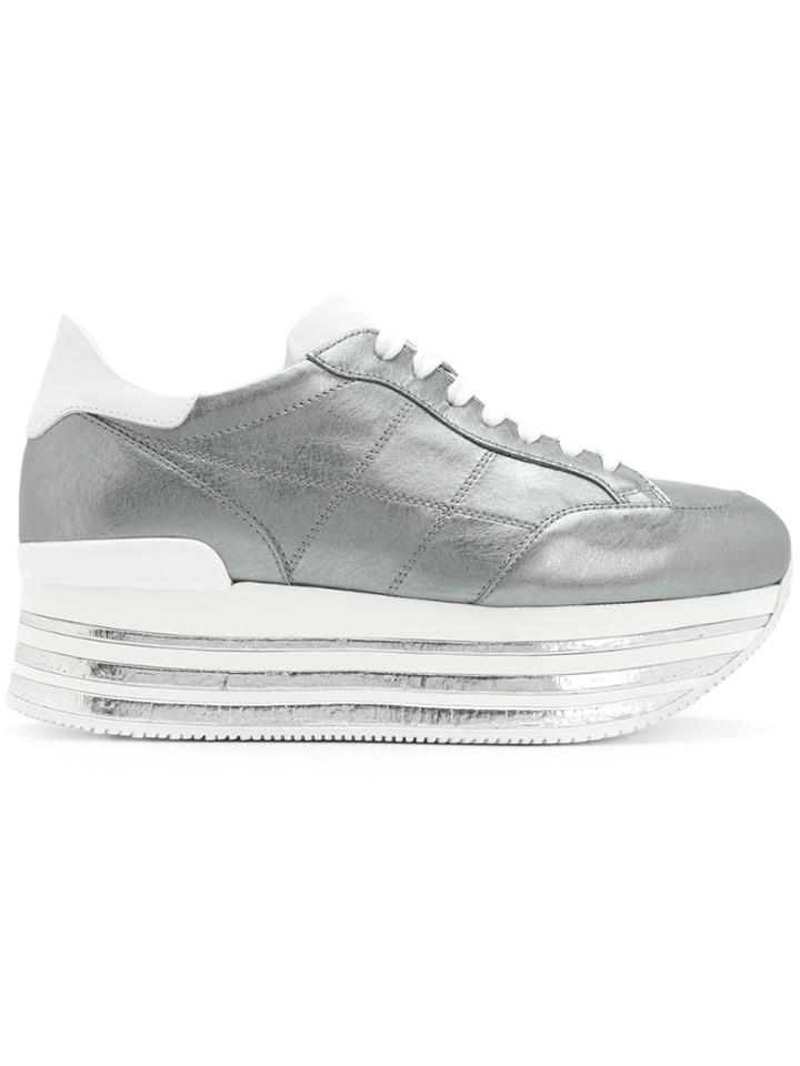 Hogan Platform Sneakers - Metallic