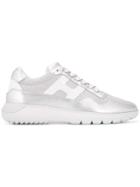 Hogan Logo Lace-up Sneakers - Silver