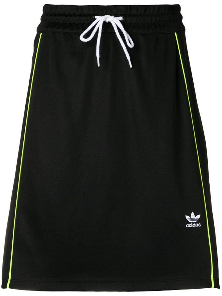 Adidas Drawstring Piped Skirt - Black