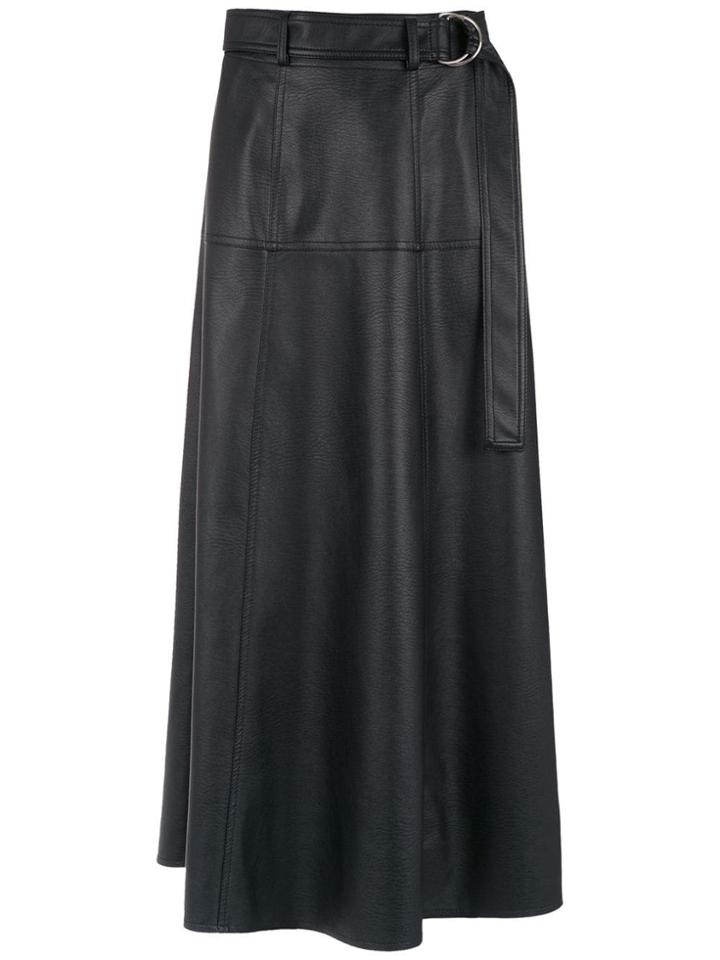 Gloria Coelho Belted Midi Skirt - Black