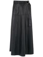 Gloria Coelho Belted Midi Skirt - Black
