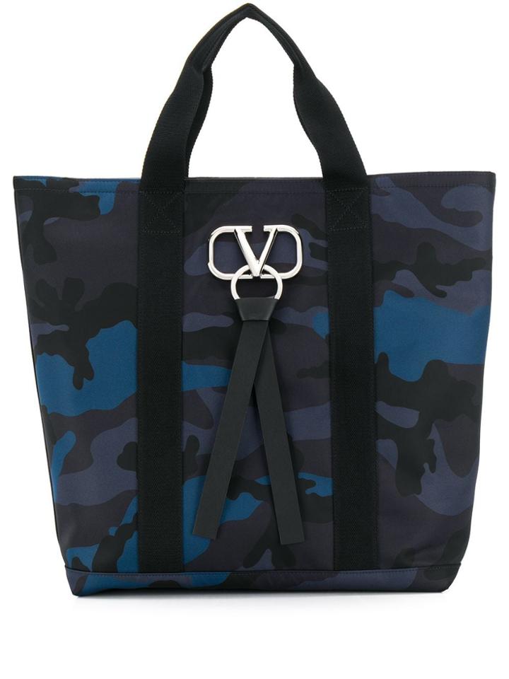 Valentino Valentino Garavani Vlogo Tote - Blue