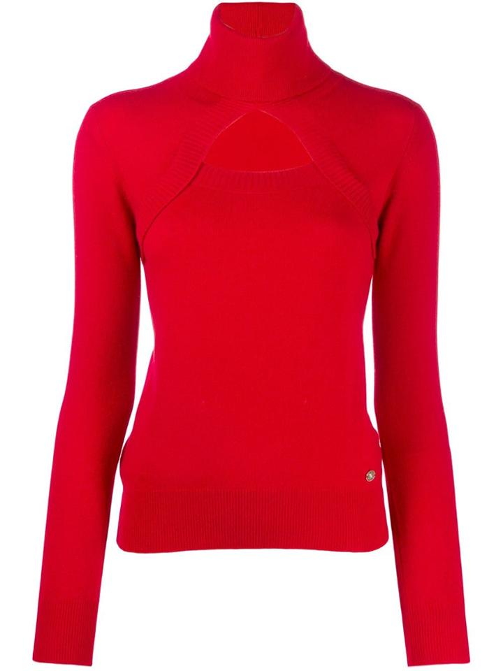 Chanel Pre-owned 2006's Cashmere Cut Out Sweater - Red