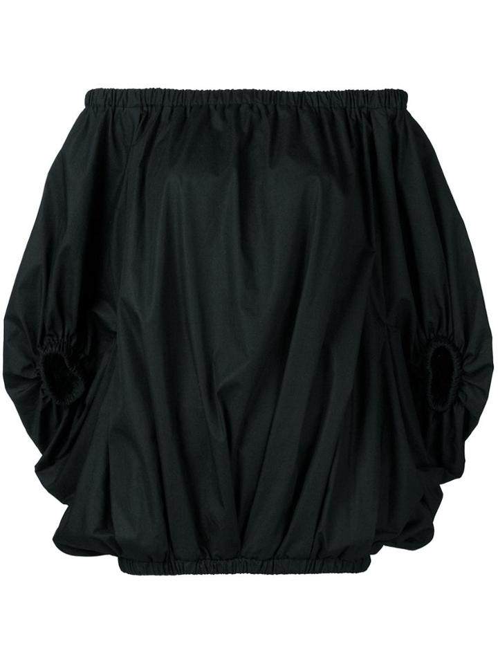 Wandering Off-the-shoulder Blouse - Black