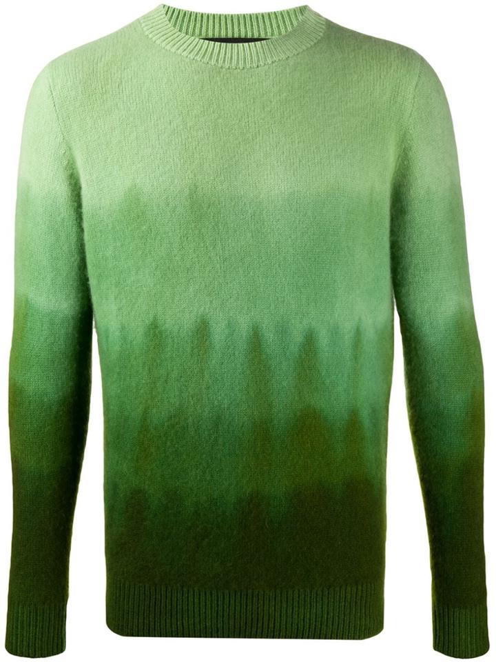 The Elder Statesman Cashmere Tie-dye Jumper - Green