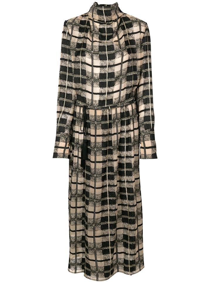 Petar Petrov Check Shift Dress - Brown