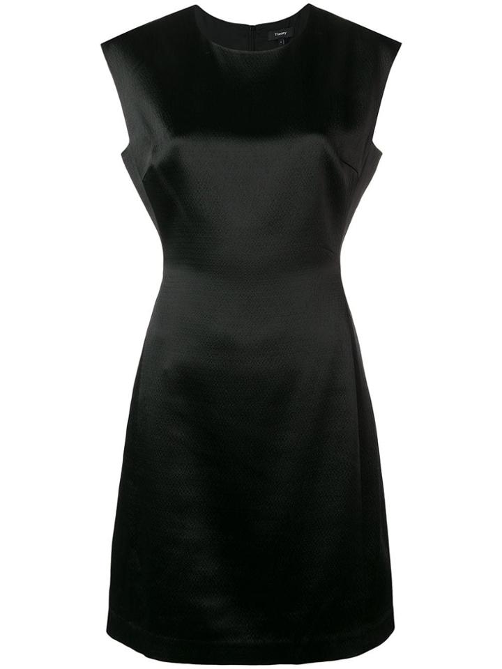 Theory Fitted Midi Dress - Black