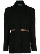 Fabiana Filippi Ribbed Belted Cardigan - Black