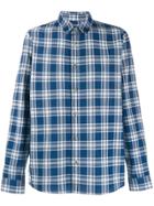 A.p.c. Plaid Pattern Shirt - Blue