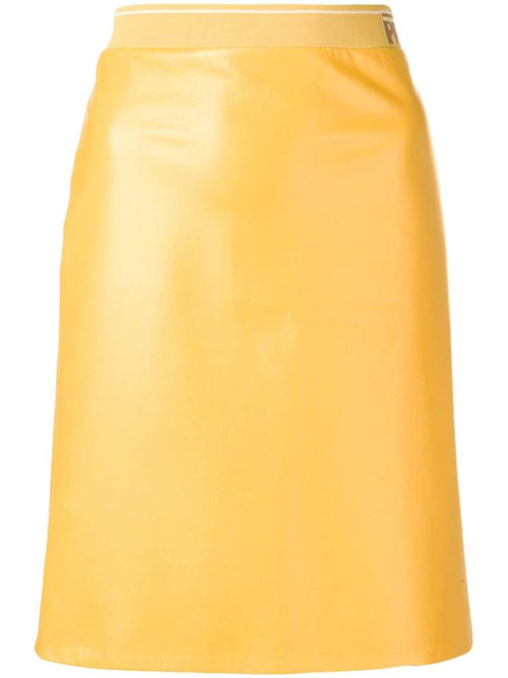 Prada Leather Skirt - Yellow