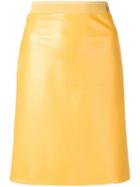 Prada Leather Skirt - Yellow