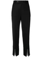 Helmut Lang Cropped Slit Trousers - Black