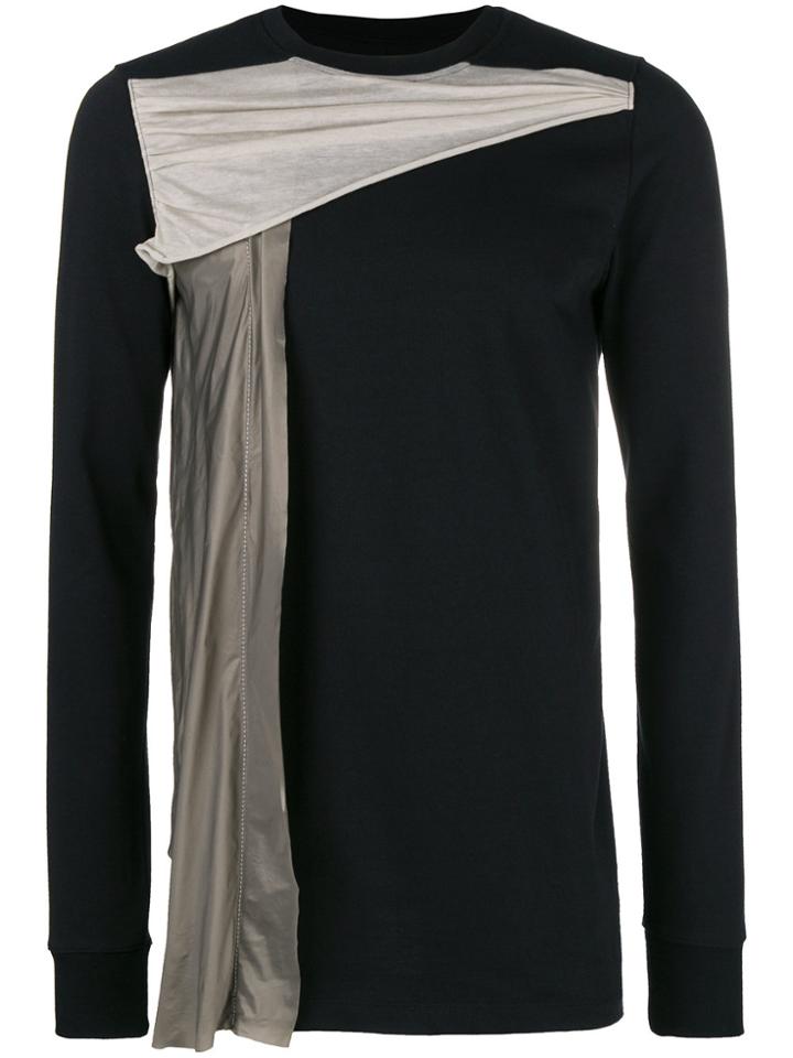 Rick Owens Draped Panel T-shirt - Black