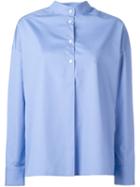 Each X Other Button Down Collar Blouse, Women's, Size: Xs, Blue, Cotton