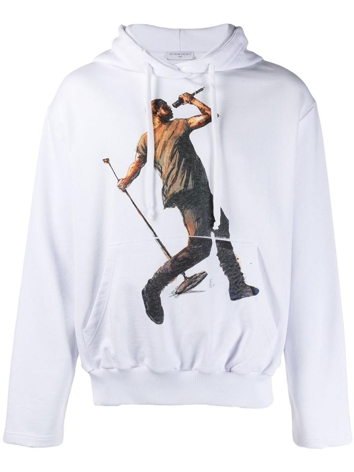 Ih Nom Uh Nit Kanye Drake Print Hoodie - White