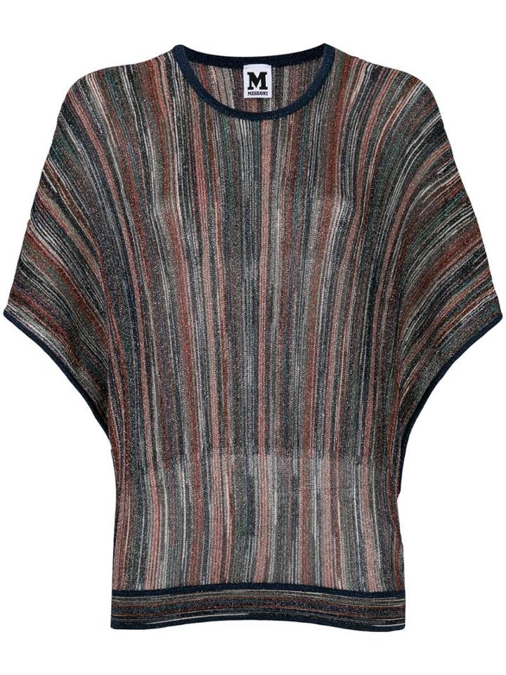 M Missoni Shimmer Knit Jumper - Blue