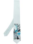 Prada Graphic Printed Tie - Blue