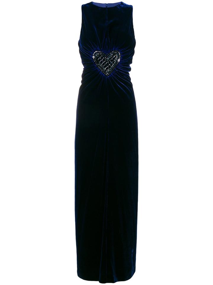 Fendi Embellished Long Fitted Dress - Blue