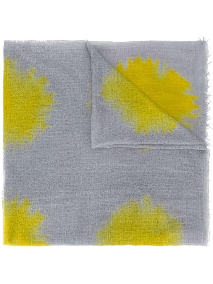 Suzusan Printed Scarf, Adult Unisex, Green, Cashmere