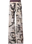 Max Mara Printed Crepe Trousers - Neutrals