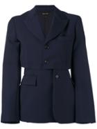 Comme Des Garçons - Deconstructed Blazer - Women - Polyester/cupro/mohair/wool - S, Blue, Polyester/cupro/mohair/wool