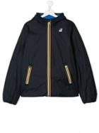 K Way Kids Teen Reversible Zipped Lightweight Jacket - Blue