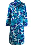 Richard Quinn Floral Belted Coat - Blue