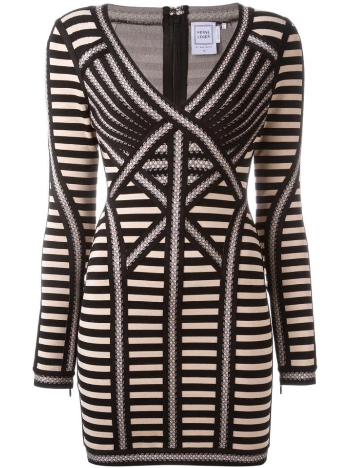 Hervé Léger Panelled Fitted Mini Dress