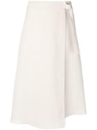 Jil Sander Navy Buckle Fastening Skirt - Neutrals