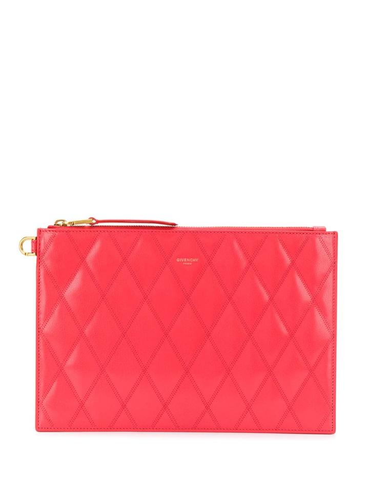 Givenchy Medium Diamond Quilted Clutch - Pink