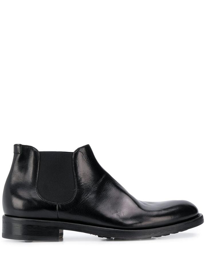Doucal's Elasticated Panel Ankle Boots - Black