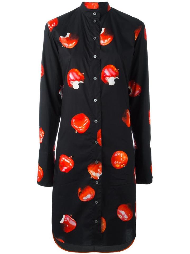 Paul Smith Cherry Print Dress, Women's, Size: 46, Black, Cotton/cupro