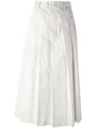 Comme Des Garçons Vintage Long Pleated Skirt, Women's, Size: 38, White, Cotton
