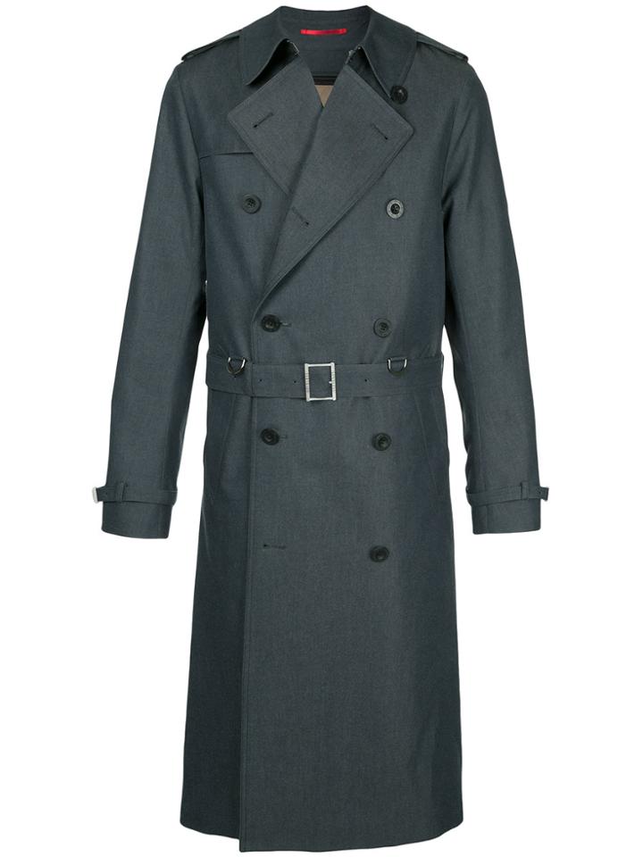Loveless Oversized Double Breasted Coat - Blue