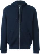 A.p.c. Zipped Hoodie, Men's, Size: Xxl, Blue, Cotton/acrylic/other Fibers