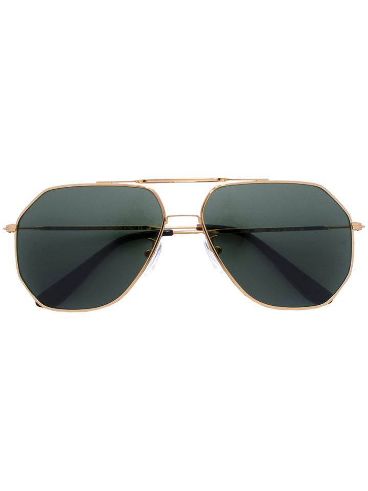 Oliver Goldsmith Geometric Shape Aviators - Metallic